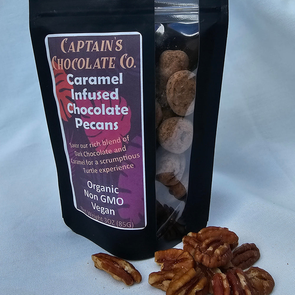 
                  
                    Caramel Infused Chocolate Pecans
                  
                